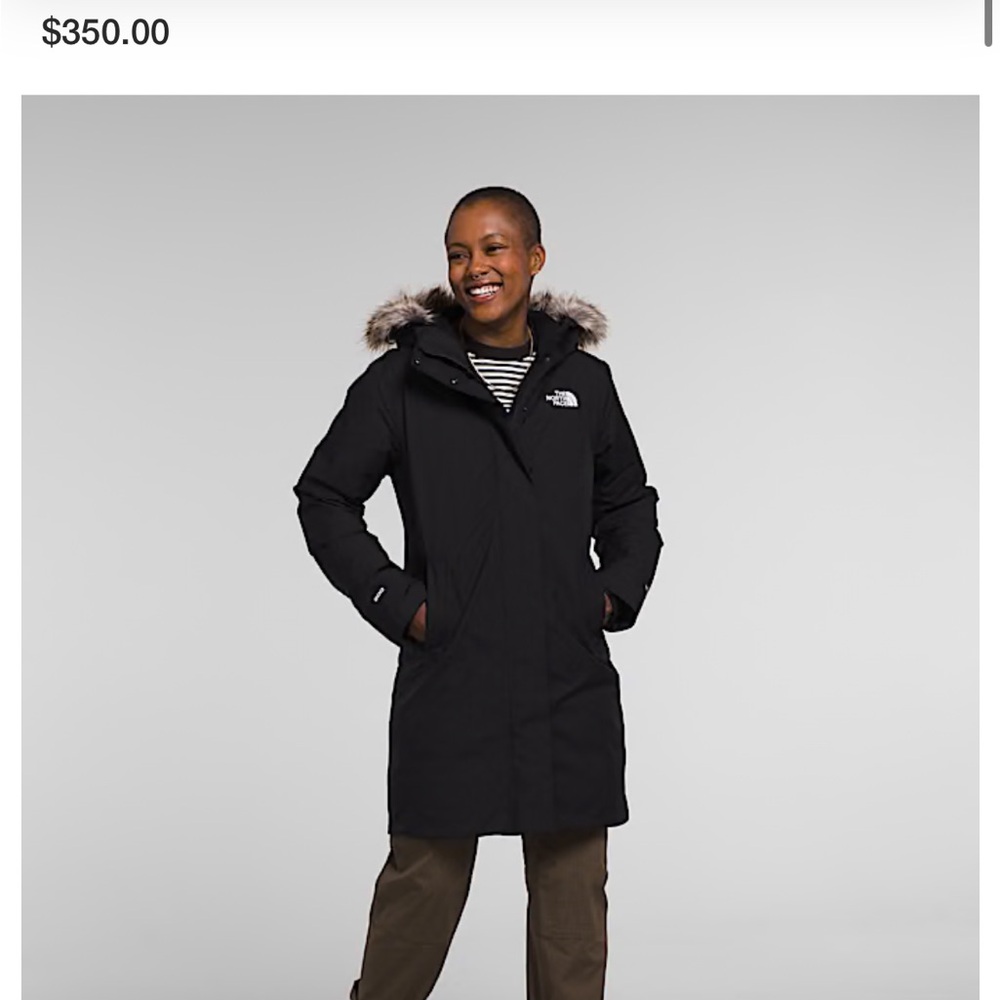 100% Authentic The North Face Women's 550 Parka Black Jacket